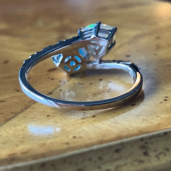 Sleeping Beauty Turquoise Ethiopian Opal Sterling Silver Ring Size 7
